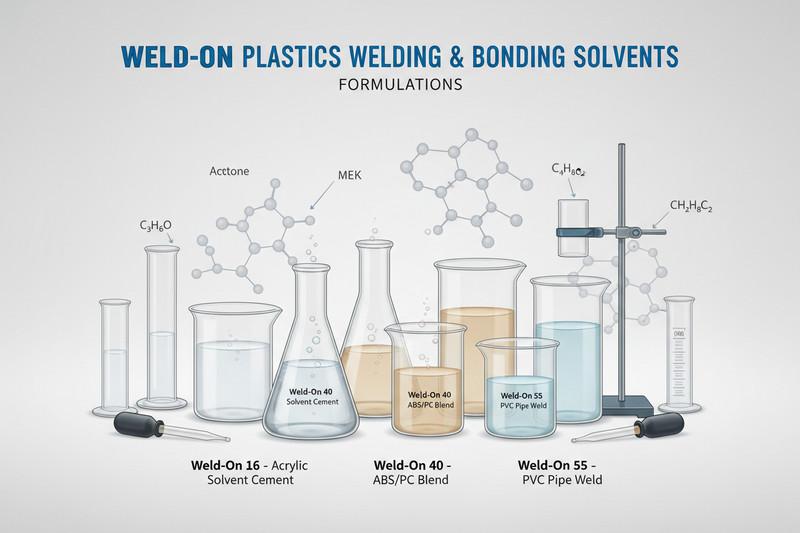 Formulations of Weld-On Solvents