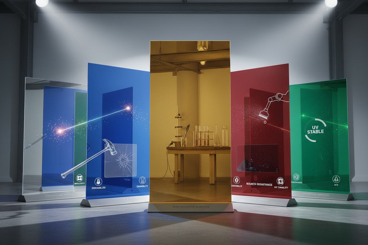 Performance Characteristics of Colored Mirrored Acrylic Sheets