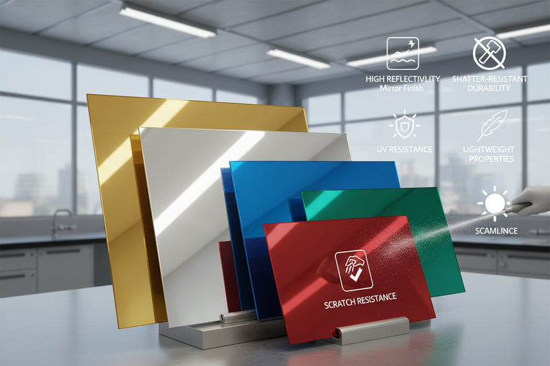 Performance Characteristics of Colored Mirrored Acrylic Sheets